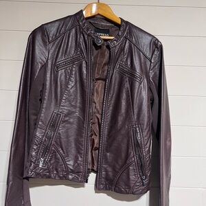Express Women's Brown Leather Jacket